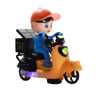 Delivery Boy Friction Motorcycle Vehicle Toy