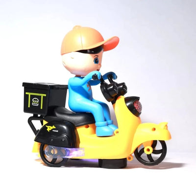 Delivery Boy Friction Motorcycle Vehicle Toy