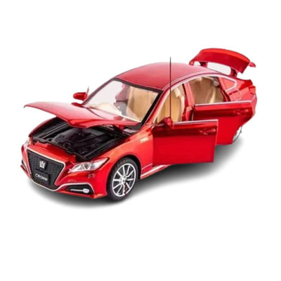 Resembling Toyota Crown Diecast Metal Car with Pullback Function, Light, Sound & Openable Doors | 1:32 Scale Model | Assorted Colour