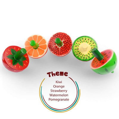 Spinning Tops Fruit Theme (Set of 5)