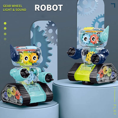 Transparent Gear Robot with Light And Music