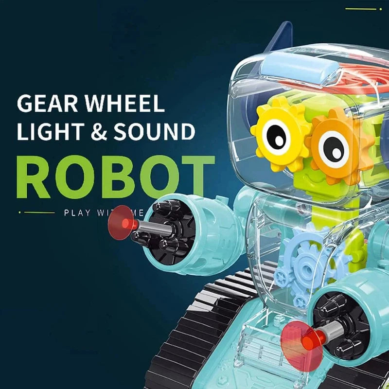 Transparent Gear Robot with Light And Music