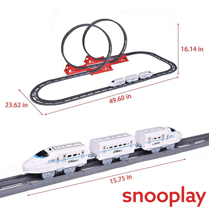 360 Degree Rail Track Set with Light & Sound-47 Pieces (3-10 Years)