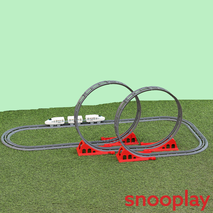 360 Degree Rail Track Set with Light & Sound-47 Pieces (3-10 Years)