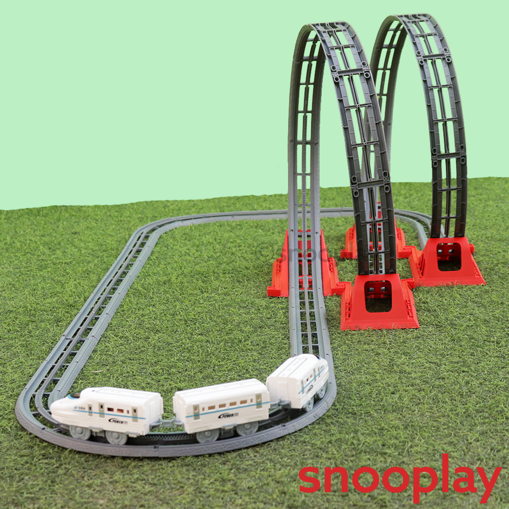 360 Degree Rail Track Set with Light & Sound-47 Pieces (3-10 Years)