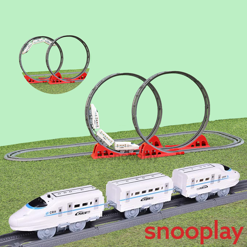 360 Degree Rail Track Set with Light & Sound-47 Pieces (3-10 Years)