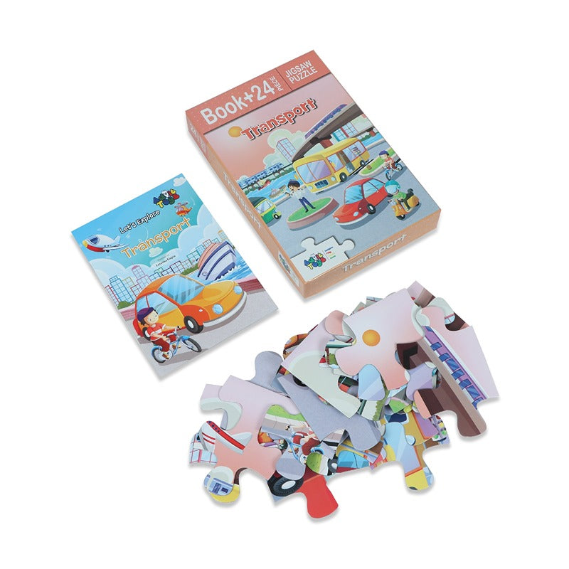 Transport - Jigsaw Puzzle (24 Piece + Educational Fun Fact Book)