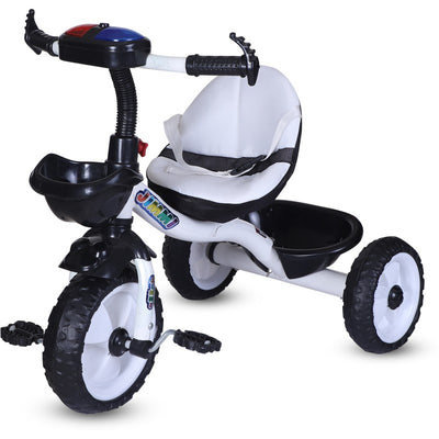 Tricycle with Dual Storage Basket | 2 to 5 Years (Black, White)