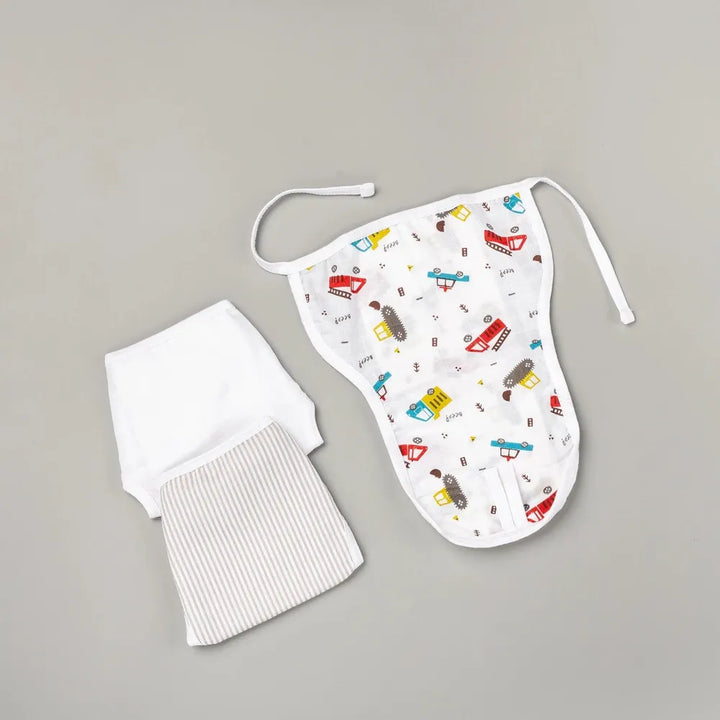 Beelittle 3-Pack Organic Stuffed Muslin Nappy Set