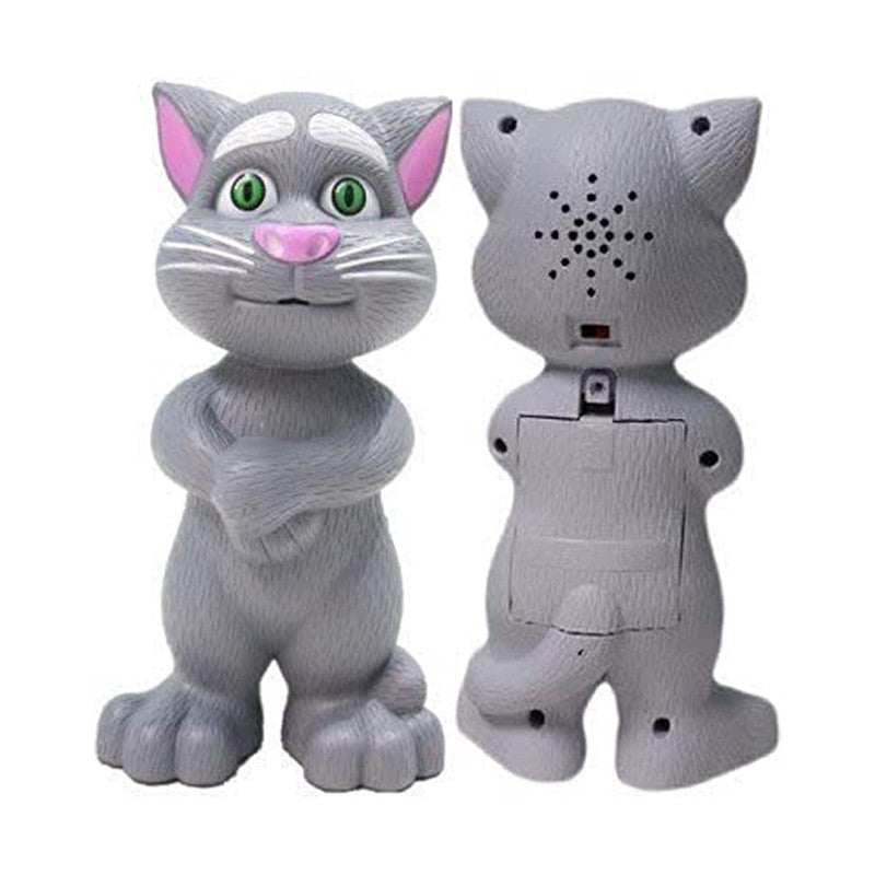 Intelligent Talking Tom Cat, Speaking Robot Cat Repeats What You Say, Touch Recording Rhymes and Songs, Musical Cat Toy for Kids (3+ Years) (Assorted colour and Print)