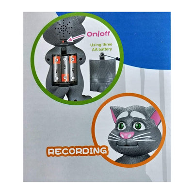 Intelligent Talking Tom Cat, Speaking Robot Cat Repeats What You Say, Touch Recording Rhymes and Songs, Musical Cat Toy for Kids (3+ Years) (Assorted colour and Print)