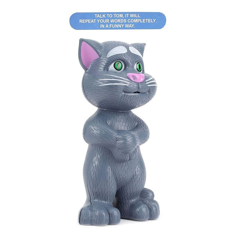 Intelligent Talking Tom Cat, Speaking Robot Cat Repeats What You Say, Touch Recording Rhymes and Songs, Musical Cat Toy for Kids (3+ Years) (Assorted colour and Print)