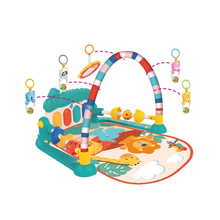 3 in 1 Baby Gym Musical Play Mats for Floor Kick and Play | Piano Gym Activity Center with Music, Lights and Sounds Toys for Infants Baby and Toddlers (Multicolor)