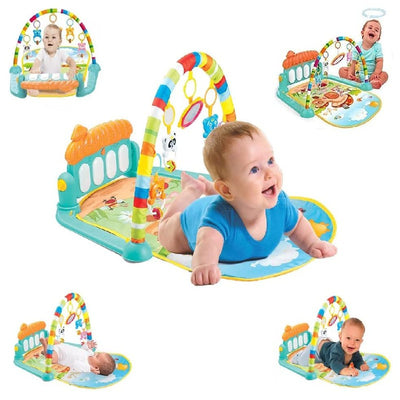 3 in 1 Baby Gym Musical Play Mats for Floor Kick and Play | Piano Gym Activity Center with Music, Lights and Sounds Toys for Infants Baby and Toddlers (Multicolor)