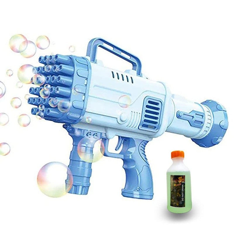 32 Hole Electric Rocket Bubbles Gun for Toddlers | Gatling Bubble Machine Outdoor & Indoor Toys for Boys and Girls I Bubble Gun for Kids