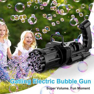 8-Hole Electric Bubbles Gun for Toddlers Toys, New Gatling Bubble Machine Outdoor Toys for Boys and Girls (Multicolour)