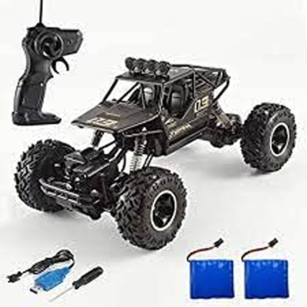 Remote Controlled Rock Car, 1:16 Scale - Black Color