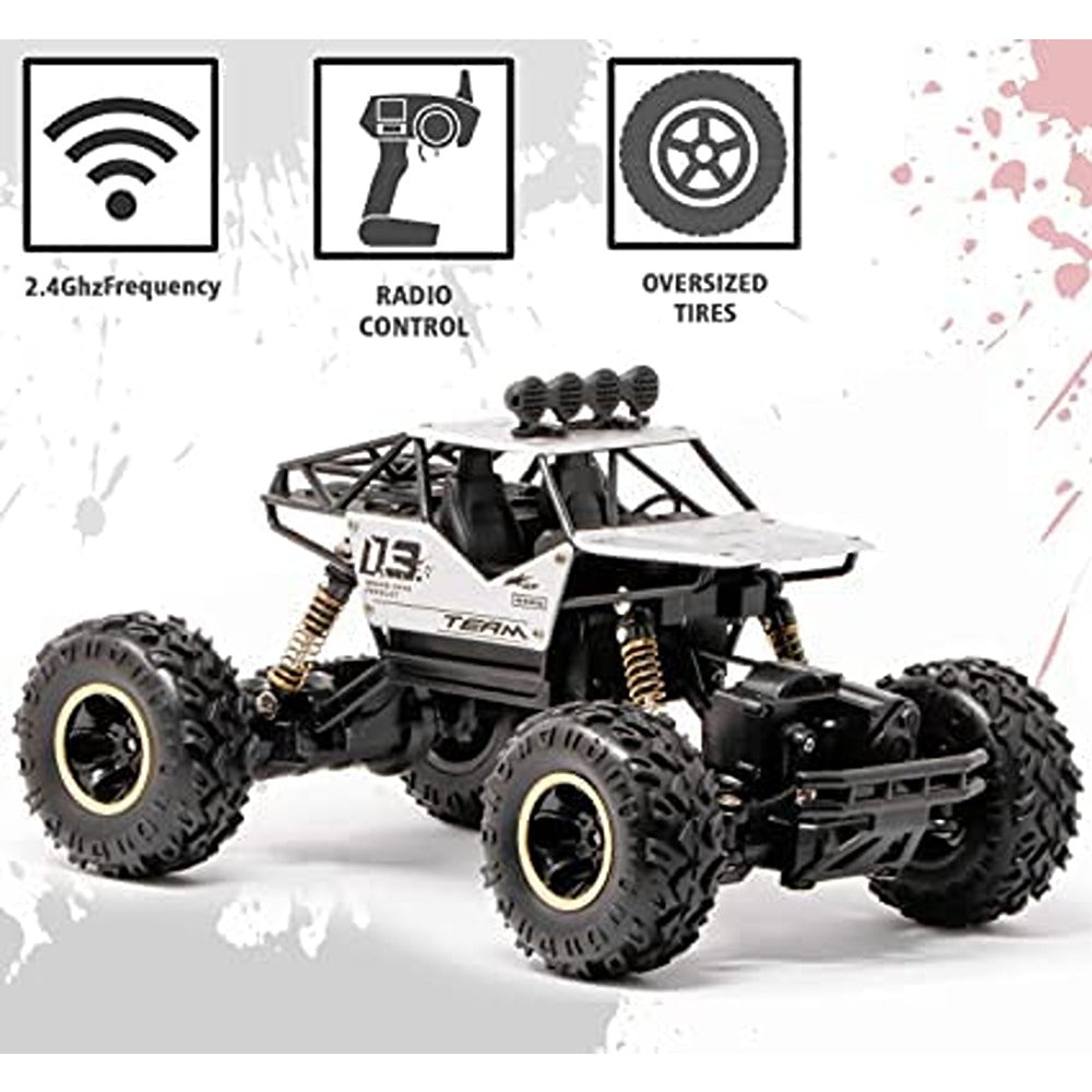 Remote Controlled Rock Car, 1:16 Scale - Black Color