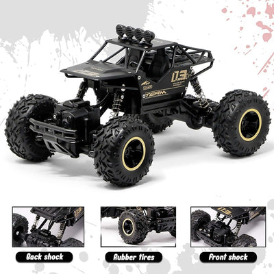 Dirt Drift Remote Controlled Rock Car | 1:16 Scale Model | Pack of 1 | Black