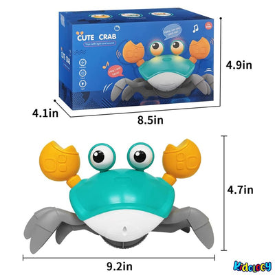 Interactive Crawling Crab Baby Musical Kids Toy with LED Lights & Rechargeable Battery