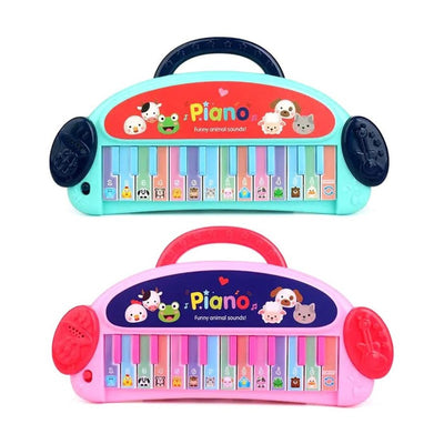 Multi-Functional 24-Key Animal Sound Piano: Portable Musical Toy with Funny Animal Sounds and Modes (Assorted Colours)