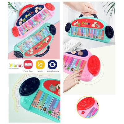 Multi-Functional 24-Key Animal Sound Piano: Portable Musical Toy with Funny Animal Sounds and Modes (Assorted Colours)