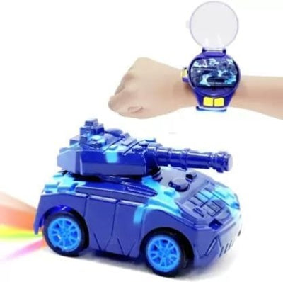 2.4 GHz Remote Control Cartoon Watch Car Toy | Rechargeable USB | Long Range Mini RC Car Wrist Racing Toy for Kids - Assorted Design