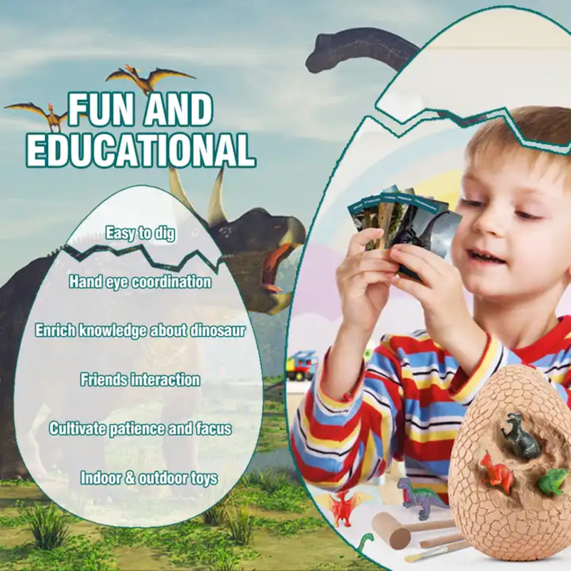 Dino Egg Digging Kit | Educational Science Activities for Kids 3-12 Years | STEM Toy