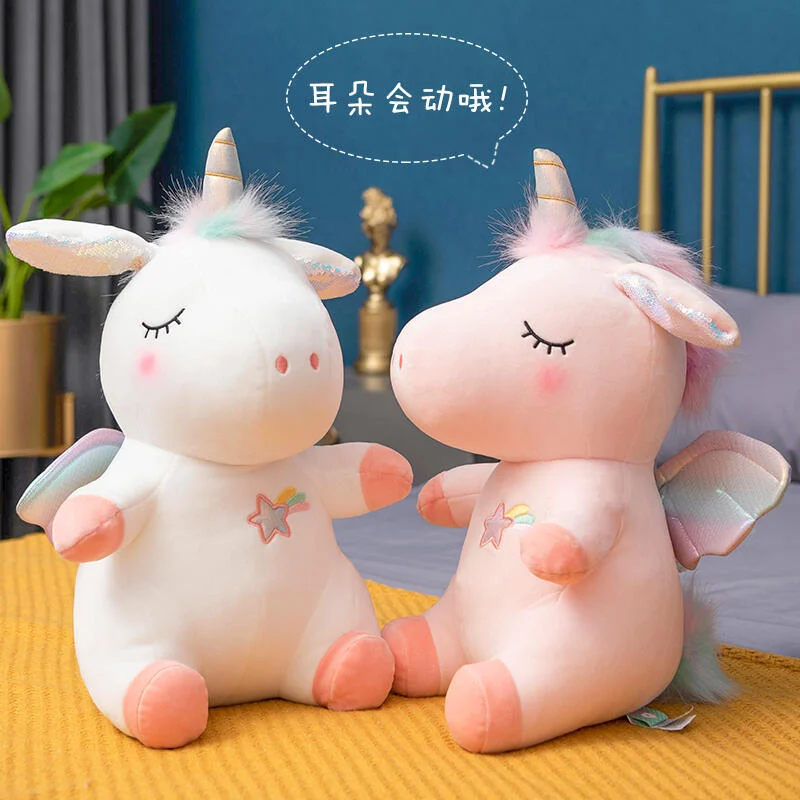 Enchanting 35cm Interactive Magical Flying Unicorn Plush Toy: Perfect Kids' Birthday Gift - Soft, Cute, and Interactive Animal Toy for Baby Boys and Girls