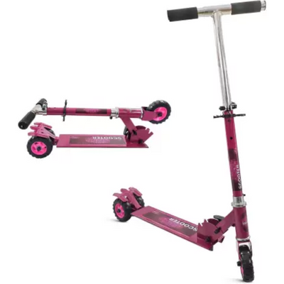 Robust Metallic 3-Wheel Scooter for Kids with Height Adjustment - Kids Kick Scooter pink Color (Pink)