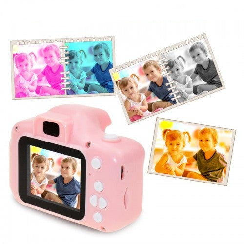 Kids Digital Camera With 12 MP 1080P Video Recorder & Portable Design (Pink)