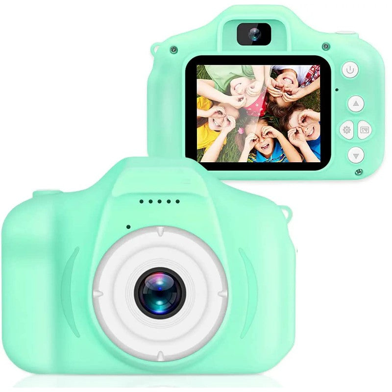 Kids Camera With 12 MP HD 1080P Video Recorder & Portable Design (Green)