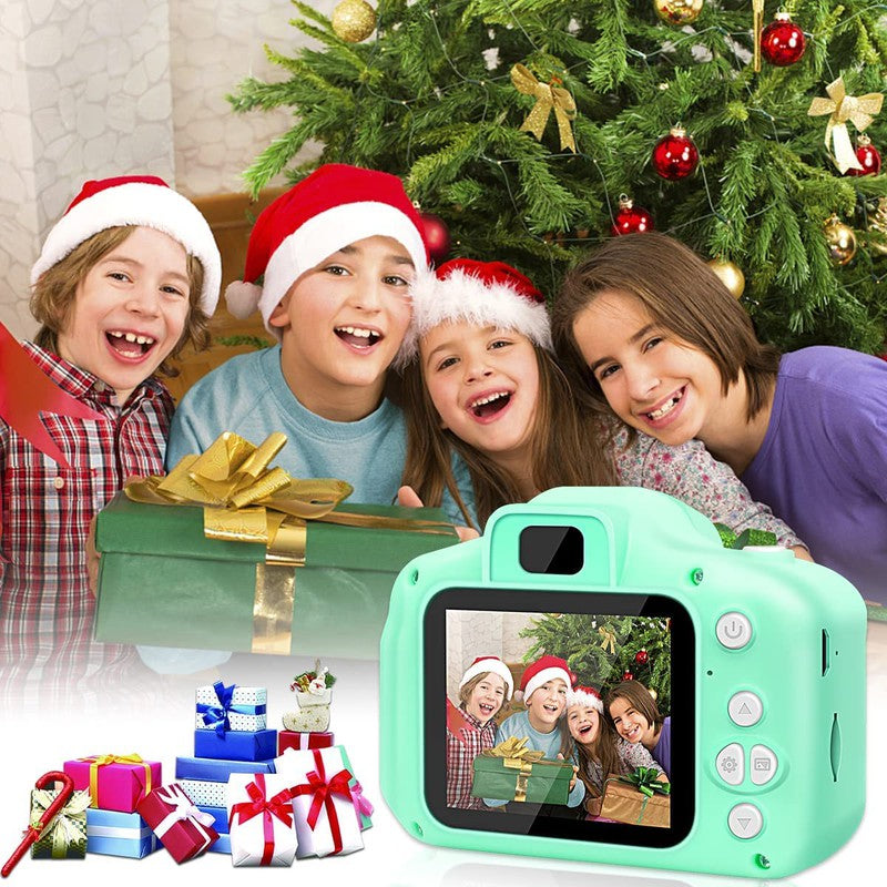 Kids Camera With 12 MP HD 1080P Video Recorder & Portable Design (Green)
