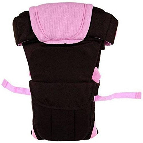 Versatile 4-in-1 Soft Baby Carrier With Comfortable Head Support & Buckle Straps (Pink)