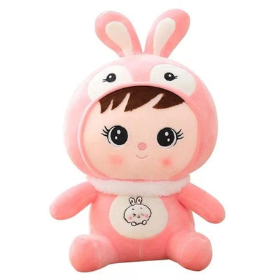 Cuddly Bunny Bliss: Baby Plush Soft Toy with Adorable Rabbit Ears (Pink)