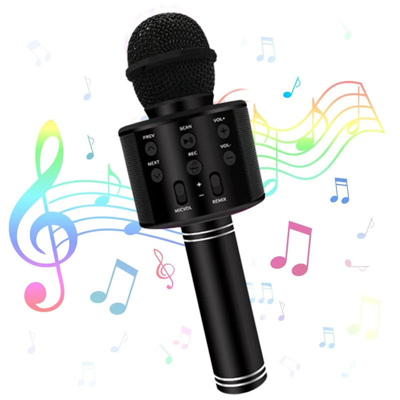 Echo Virtuoso: WS 818 Bluetooth Mic | Wireless Handheld Karaoke Microphone with Speaker (Black)