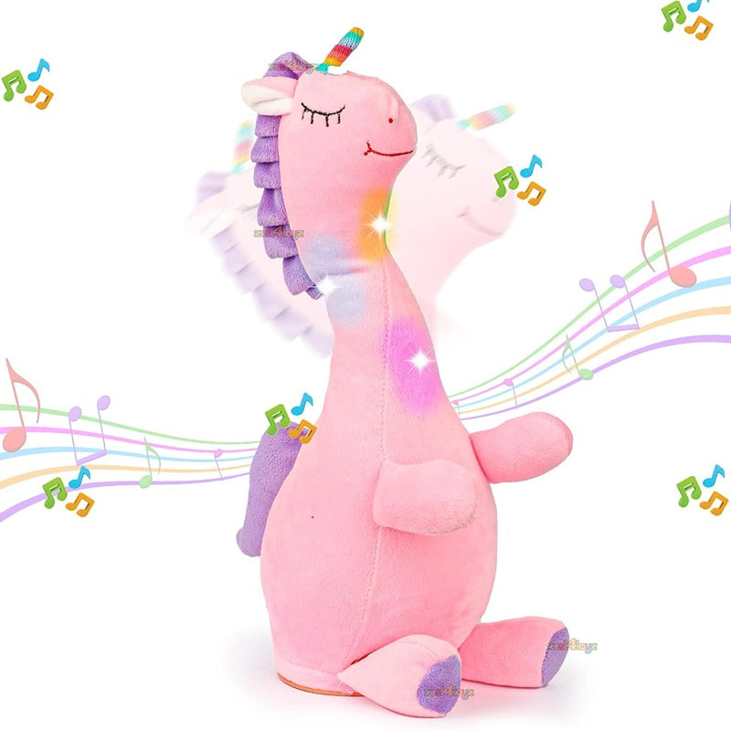 Dancing Unicorn Plush Toy: Wriggle, Sing, Record, and Repeat What You Say