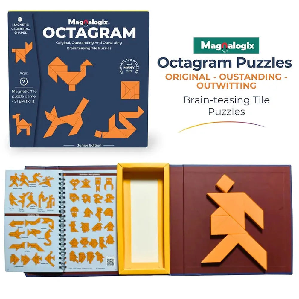 Toykraft Octagram Magnetic Puzzle Game – Critical Thinking & Creativity