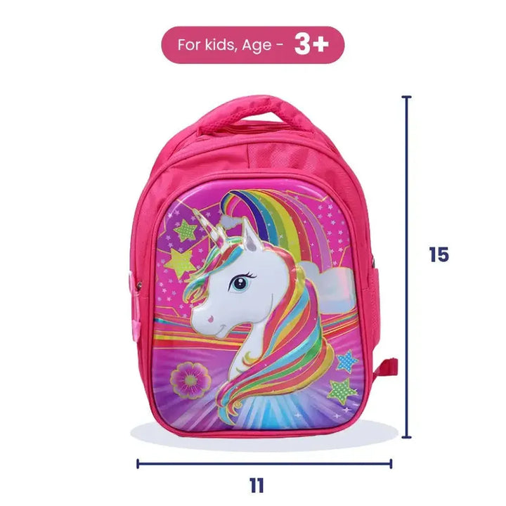 Ilearnngrow Unicorn Theme Lightweight School Bag for Kids