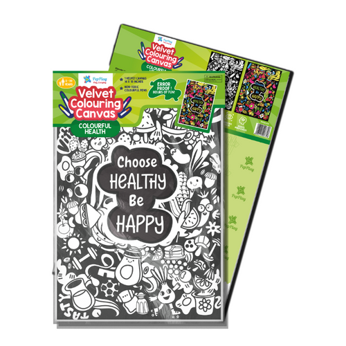 Velvet Colouring Posters - Colourful Health (8-16 Years)