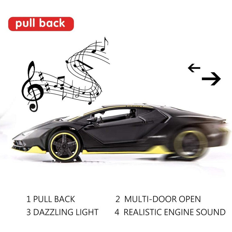 Resembling Centenario Lp 770-4 Model Alloy Sports Car Diecast Model Sound And Light Pull Back Cars Toys