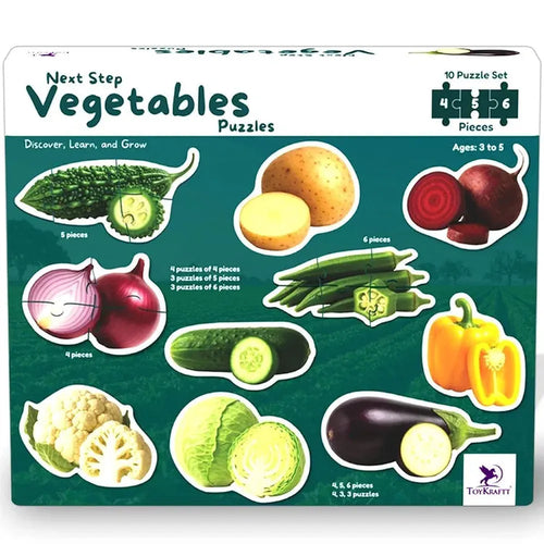Toykraft Vegetables Puzzles – 4, 5 & 6 Piece Toddler Floor Puzzles