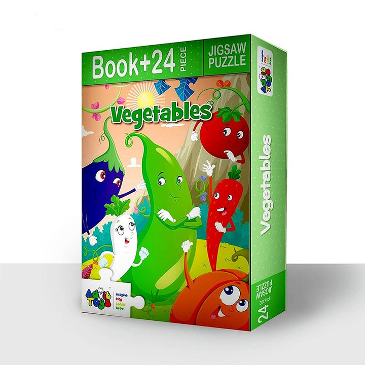 Vegetables- Jigsaw Puzzle (24 Piece + Educational Fun Fact Book)