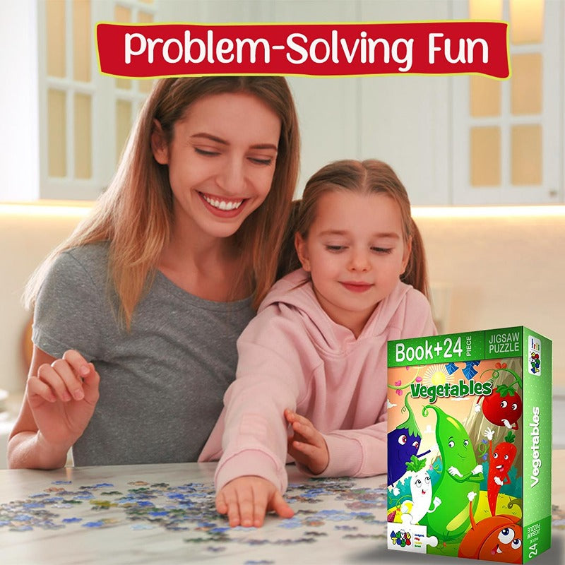 Vegetables- Jigsaw Puzzle (24 Piece + Educational Fun Fact Book)