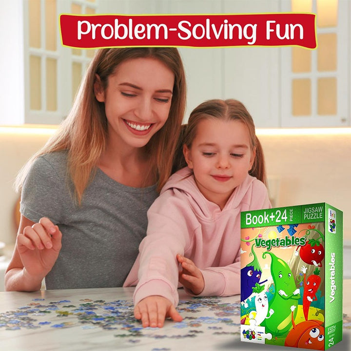 Vegetables- Jigsaw Puzzle (24 Piece + Educational Fun Fact Book)