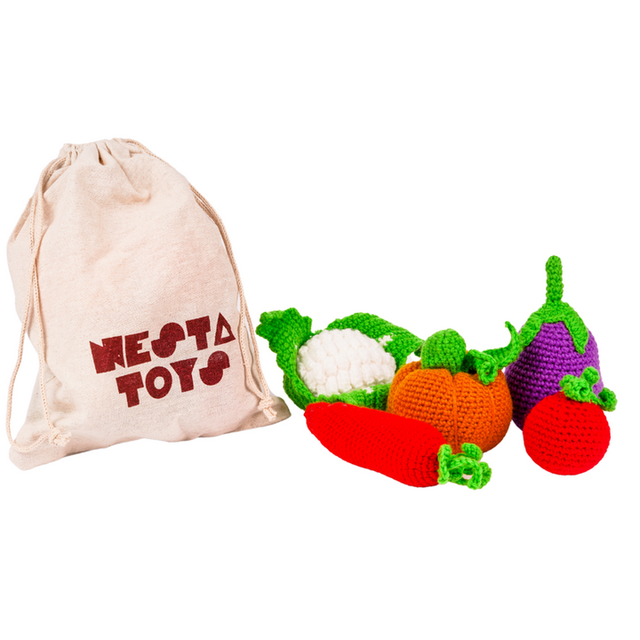 Set of 5 - Crochet Vegetable Toys (6 Months - 2 Years)