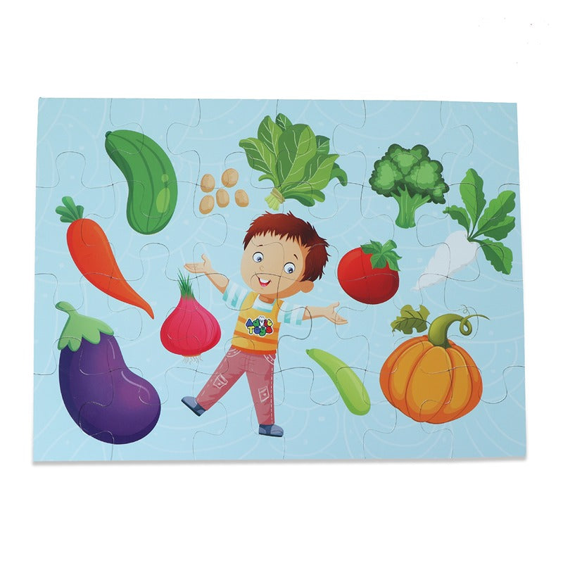 Vegetables- Jigsaw Puzzle (24 Piece + Educational Fun Fact Book)