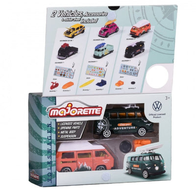 Original Licensed Volkswagen (The Originals) Diecast Vehicles Set (Set of 2 Vehicles - Volkswagen T1 and Volkswagen T3)