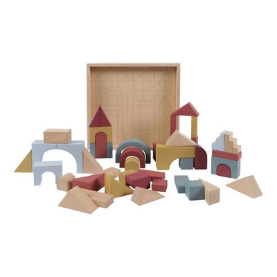 Wooden Building Blocks (46 pieces) (Assorted Colours)