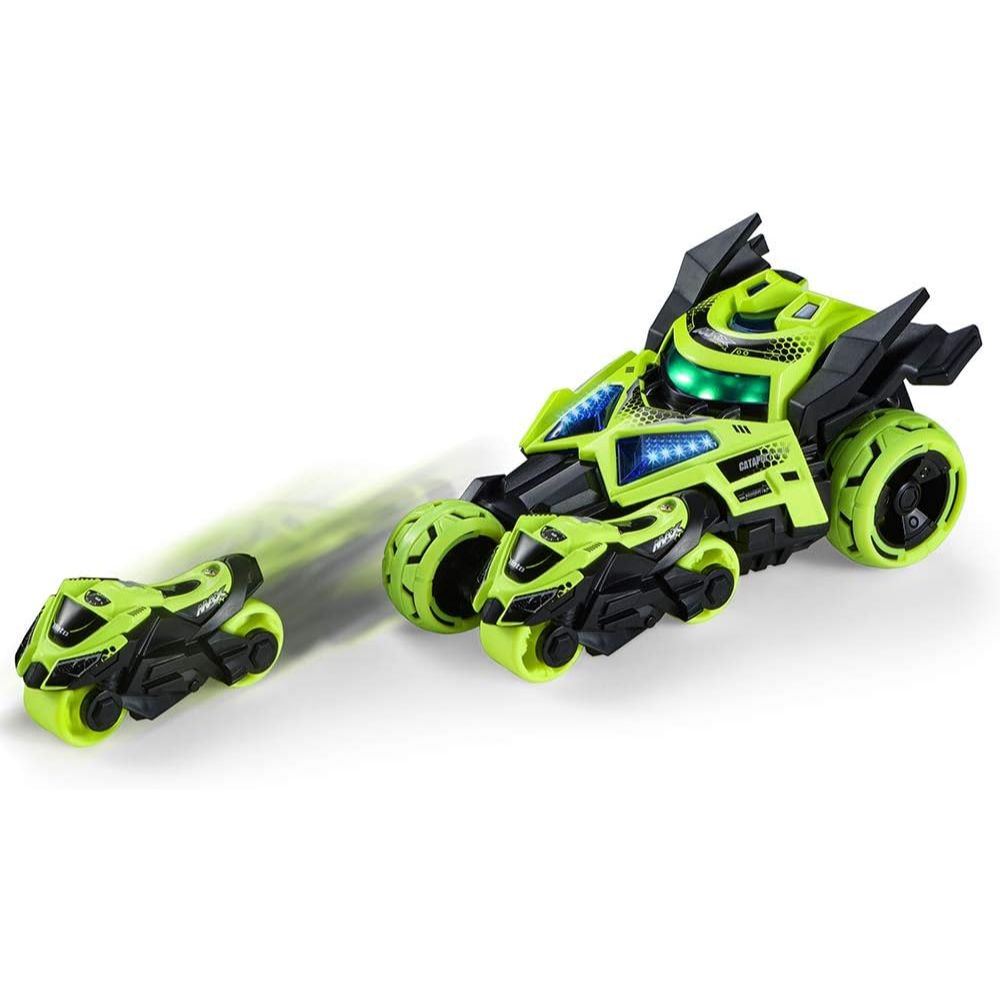 3 in 1 Max Catapult Diecast Car with Bike Launcher (light & sound) - Assorted Colors